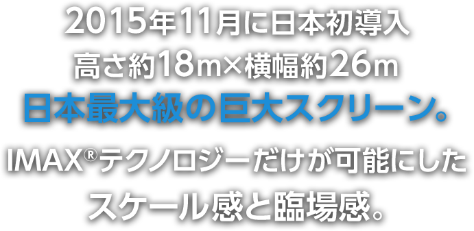 超高解像度映像と高密度サウンドが実現する、劇的な映画体験。